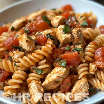 Perfect Bruschetta Chicken Pasta taken with iphone 15 pro max --iw 2 --ar 4:5 --v 6.1 --raw