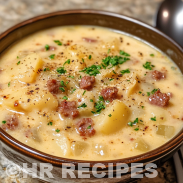 Potato And Sausage Chowder taken with iphone 15 pro max --iw 2 --ar 4:5 --v 6.1 --raw