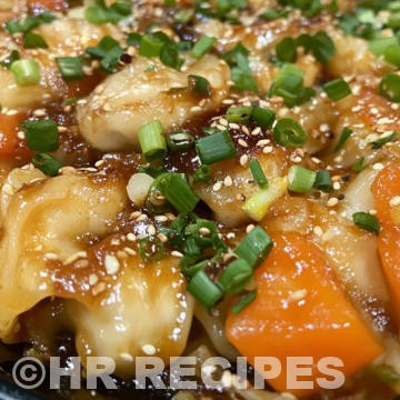 Potsticker Stir Fry taken with iphone 15 pro max --iw 2 --ar 4:5 --v 6.1 --raw