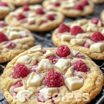 Raspberry White Chocolate Cookies taken with iphone 15 pro max --iw 2 --ar 4:5 --v 6.1 --raw