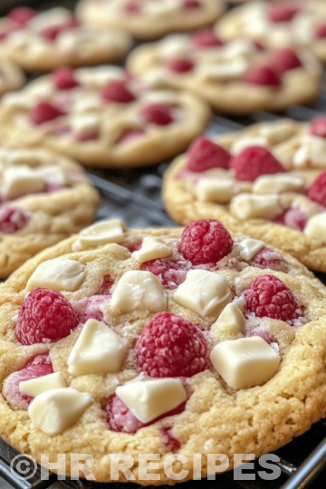 Raspberry White Chocolate Cookies taken with iphone 15 pro max --iw 2 --ar 4:5 --v 6.1 --raw