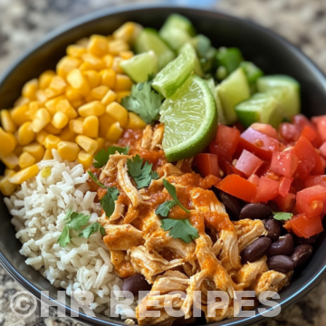 Recipe Slow Cooker Chicken Burrito Bowls taken with iphone 15 pro max --iw 2 --ar 4:5 --v 6.1 --raw