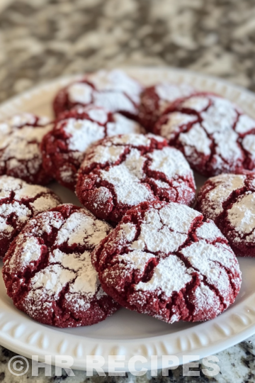Red Velvet Crinkle Cookie Recipe taken with iphone 15 pro max --iw 2 --ar 4:5 --v 6.1 --raw