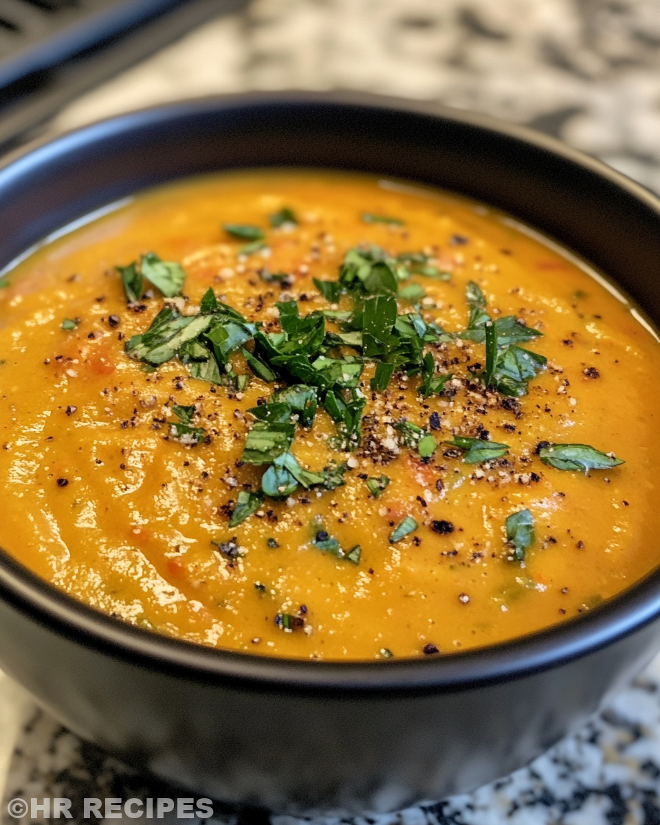 Diced roasted vegetables ready for soup preparation