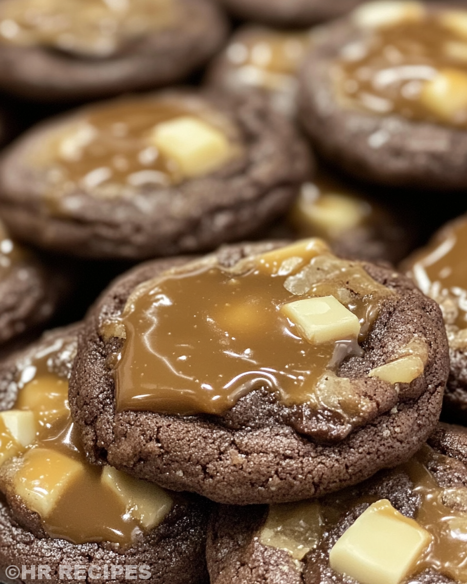 Salted caramel dark chocolate cookies fresh out of the pressure cooker