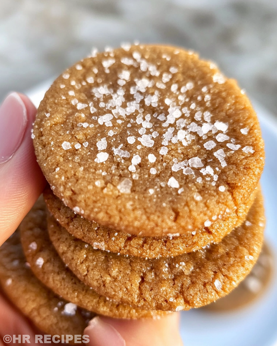 Salted honey cookies fresh from pressure cooker with golden edges