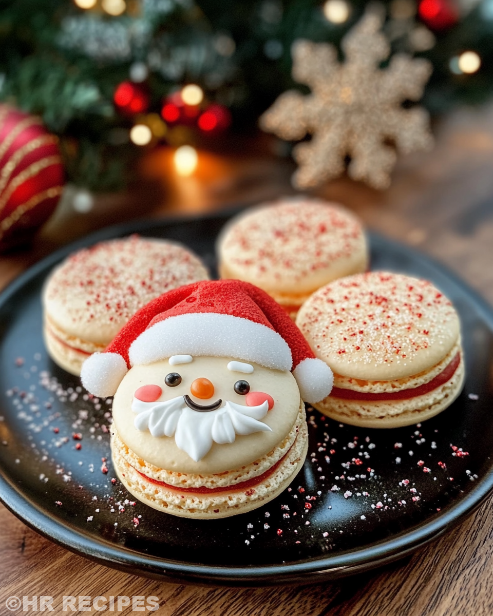 Bright red gel food coloring mixed in macaron meringue batter