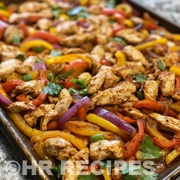Sheet Pan Chicken Fajitas taken with iphone 15 pro max --iw 2 --ar 4:5 --v 6.1 --raw