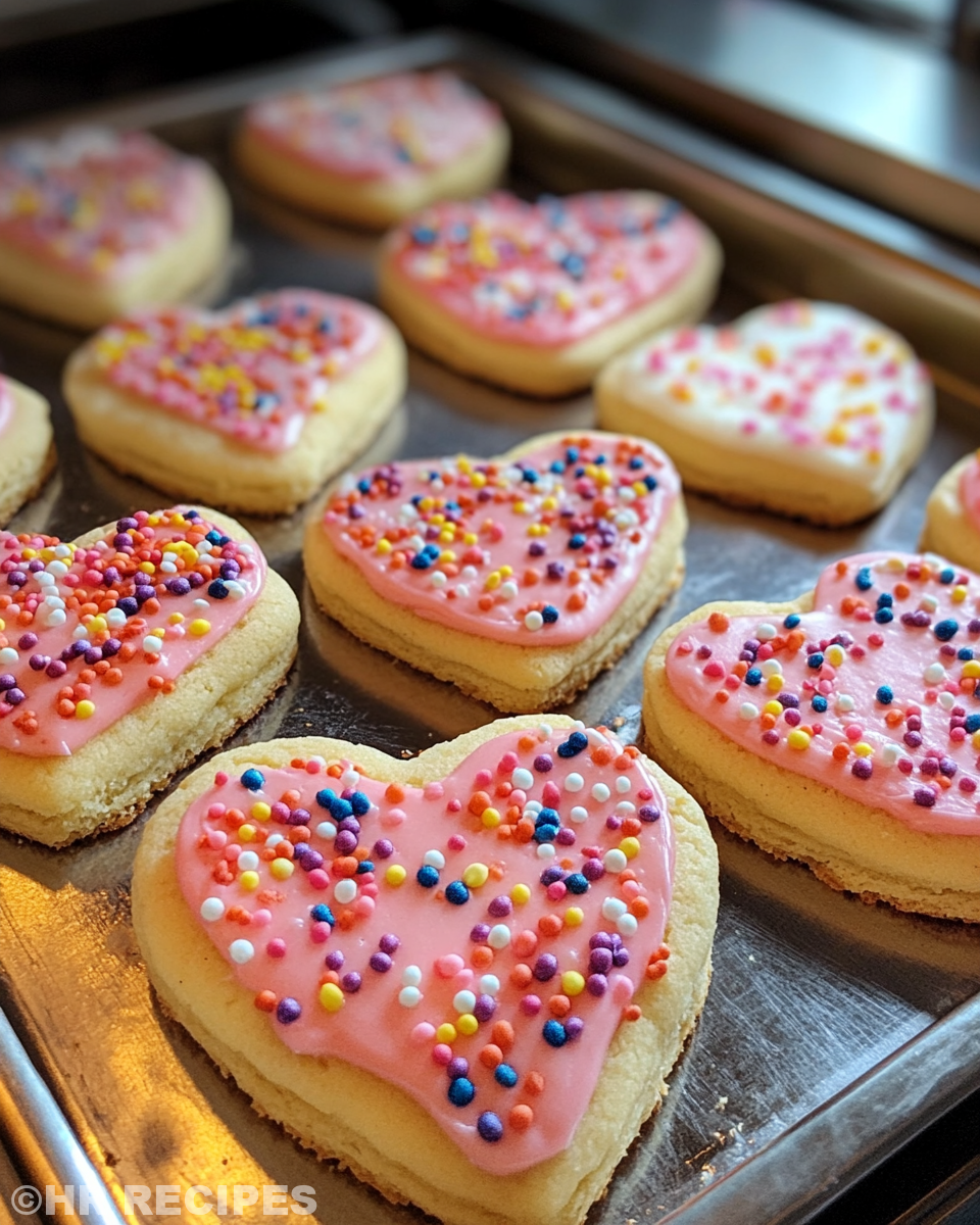 Ingredients and dough preparation for Slice and Bake Heart Cookies