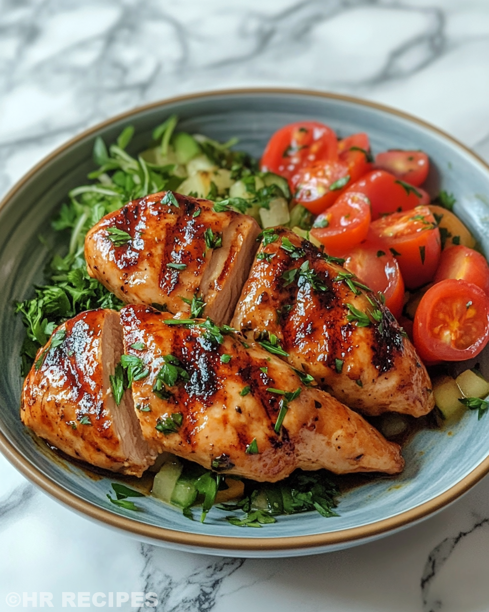 Final creamy chicken dish with fresh parsley garnish served on plate