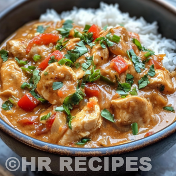 Slow Cooked Thai Peanut Chicken A Crockpot Comfort Dish taken with iphone 15 pro max --iw 2 --ar 4:5 --v 6.1 --raw