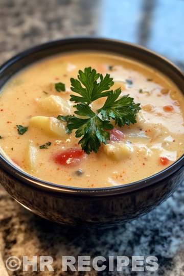 Slow Cooker Cajun Potato Soup taken with iphone 15 pro max --iw 2 --ar 4:5 --v 6.1 --raw