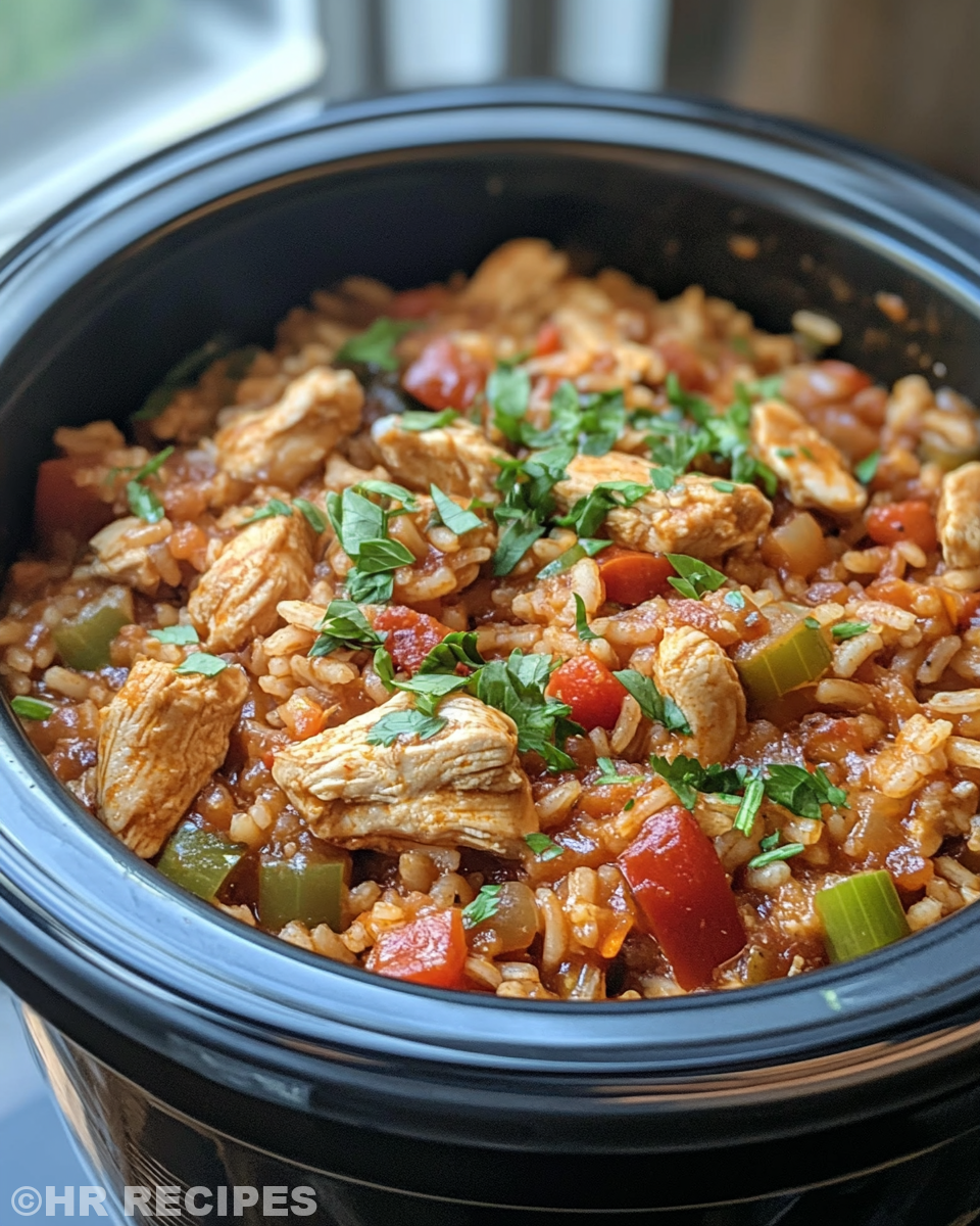 Ingredients for pressure cooker chicken jambalaya in bowl