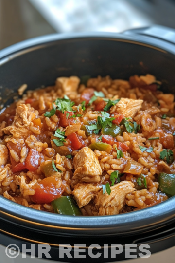 Slow Cooker Chicken Jambalaya Recipe taken with iphone 15 pro max --iw 2 --ar 4:5 --v 6.1 --raw