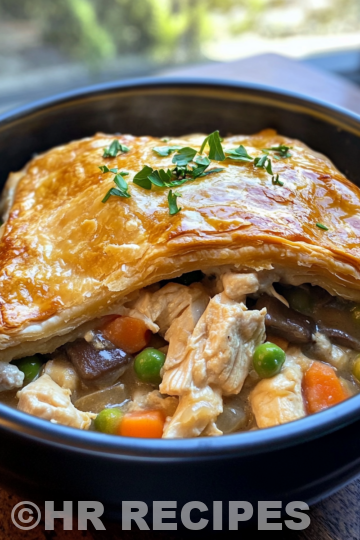 Slow Cooker Chicken Pot Pie taken with iphone 15 pro max --iw 2 --ar 4:5 --v 6.1 --raw