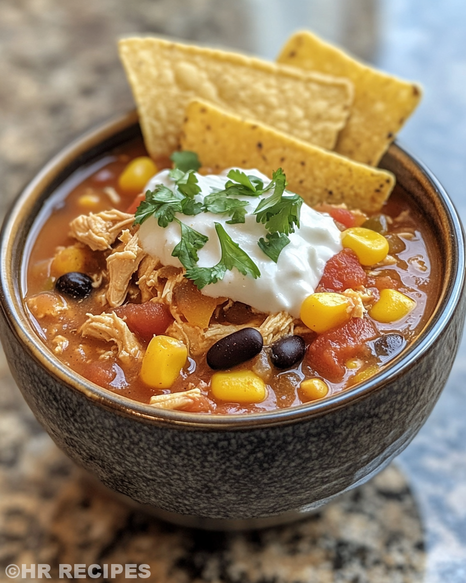 Ingredients laid out for slow cooker chicken taco soup in bowls