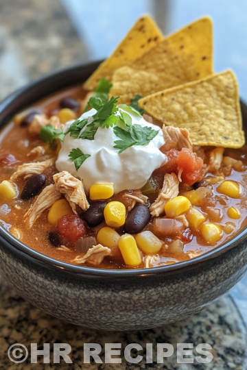 Slow Cooker Chicken Taco Soup taken with iphone 15 pro max --iw 2 --ar 4:5 --v 6.1 --raw