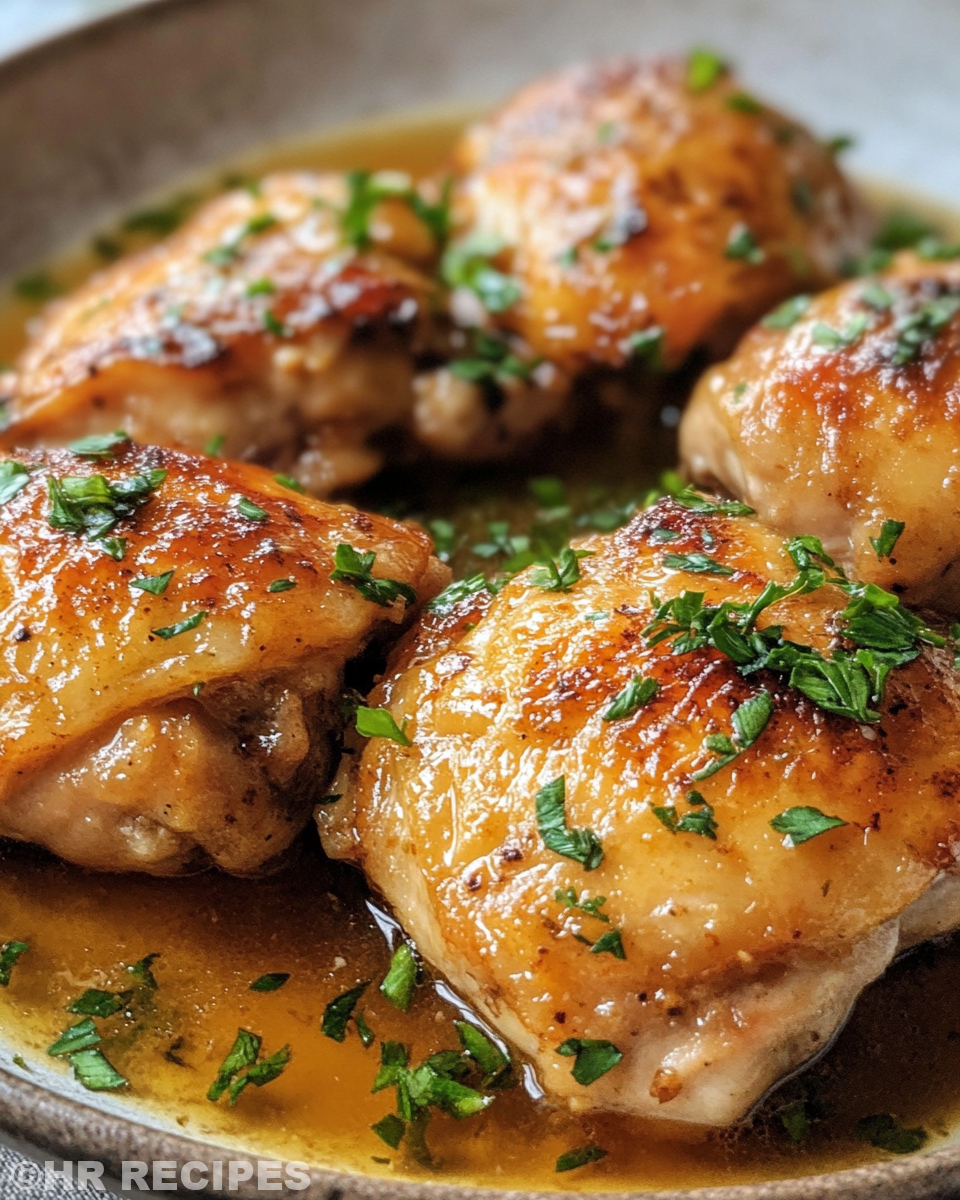 Ingredients and sauce mixture for pressure cooker chicken thighs in bowl