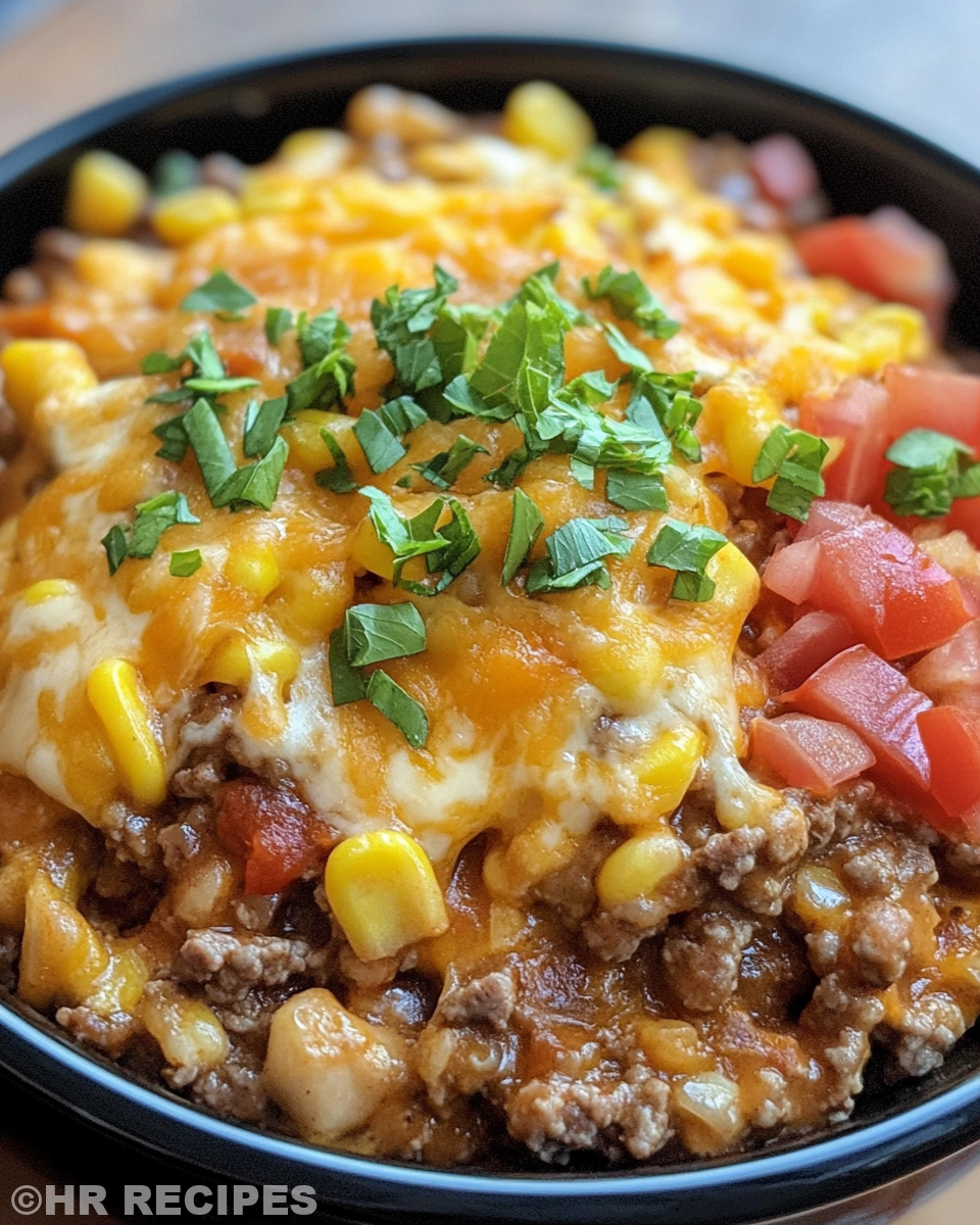 Pressure cooker cooking ground beef casserole with tomatoes and spices