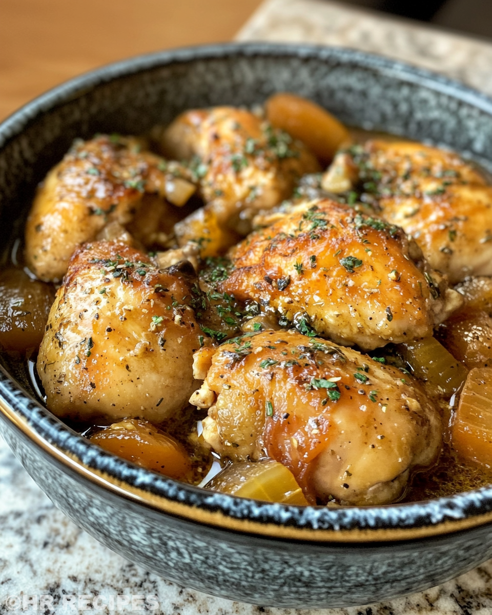 Whole chicken cooking in slow cooker with sealed lid and valve hiss