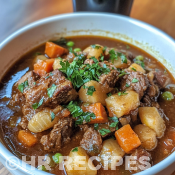 Slow Cooker Guinness Beef Stew taken with iphone 15 pro max --iw 2 --ar 4:5 --v 6.1 --raw