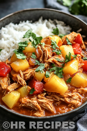 Slow Cooker Hawaiian Chicken Recipe taken with iphone 15 pro max --iw 2 --ar 4:5 --v 6.1 --raw