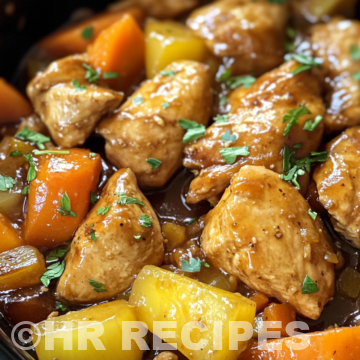 Slow Cooker Honey Garlic Chicken And Veggies taken with iphone 15 pro max --iw 2 --ar 4:5 --v 6.1 --raw