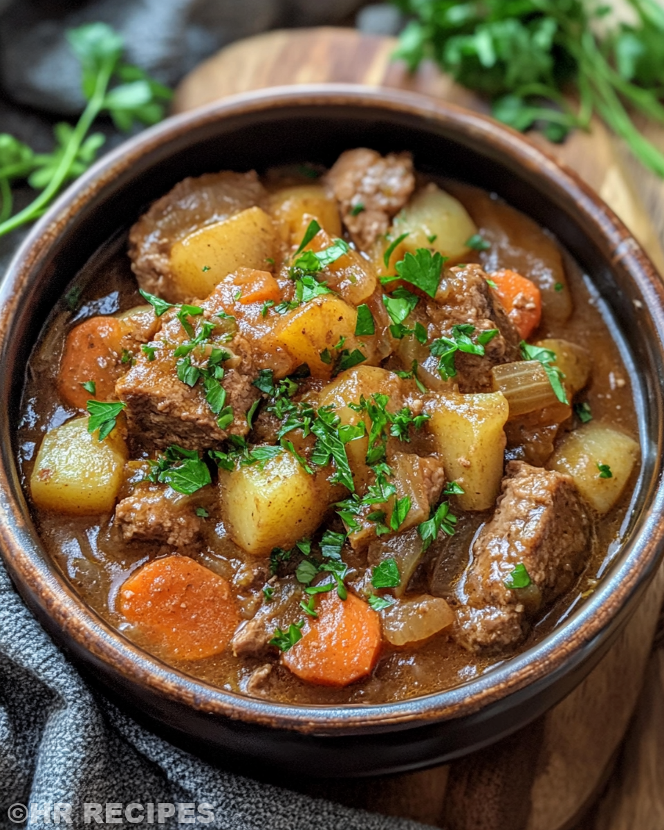 Layering ingredients in slow cooker for Irish Dublin Coddle