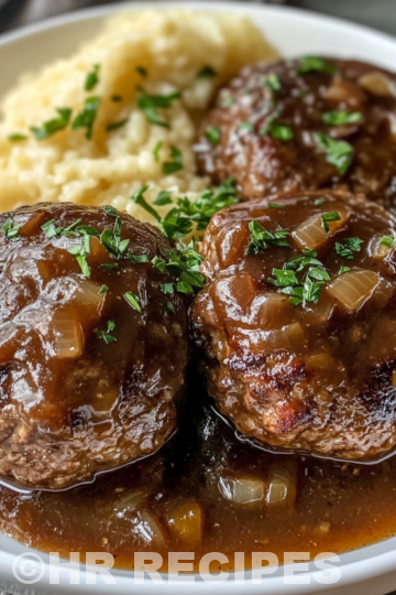 Slow Cooker Salisbury Steak Recipe taken with iphone 15 pro max --iw 2 --ar 4:5 --v 6.1 --raw