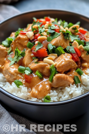 Slow Cooker Thai Peanut Chicken taken with iphone 15 pro max --iw 2 --ar 4:5 --v 6.1 --raw