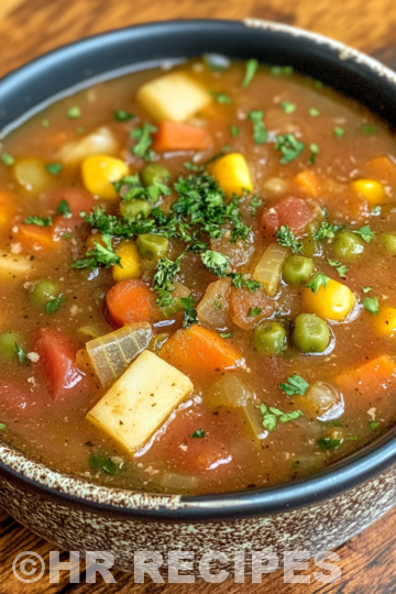 Slow Cooker Vegetable Soup Recipe taken with iphone 15 pro max --iw 2 --ar 4:5 --v 6.1 --raw