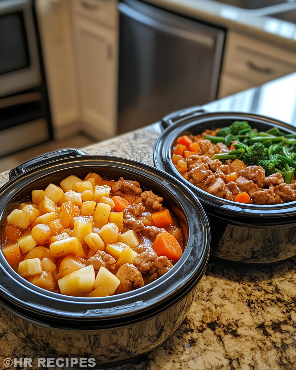 Crock pot beginning to cook with steam rising
