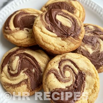 Soft Baked Peanut Butter Chocolate Swirl Cookies taken with iphone 15 pro max --iw 2 --ar 4:5 --v 6.1 --raw