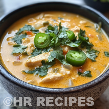 Spicy Jalapeno Popper Chicken Soup taken with iphone 15 pro max --iw 2 --ar 4:5 --v 6.1 --raw