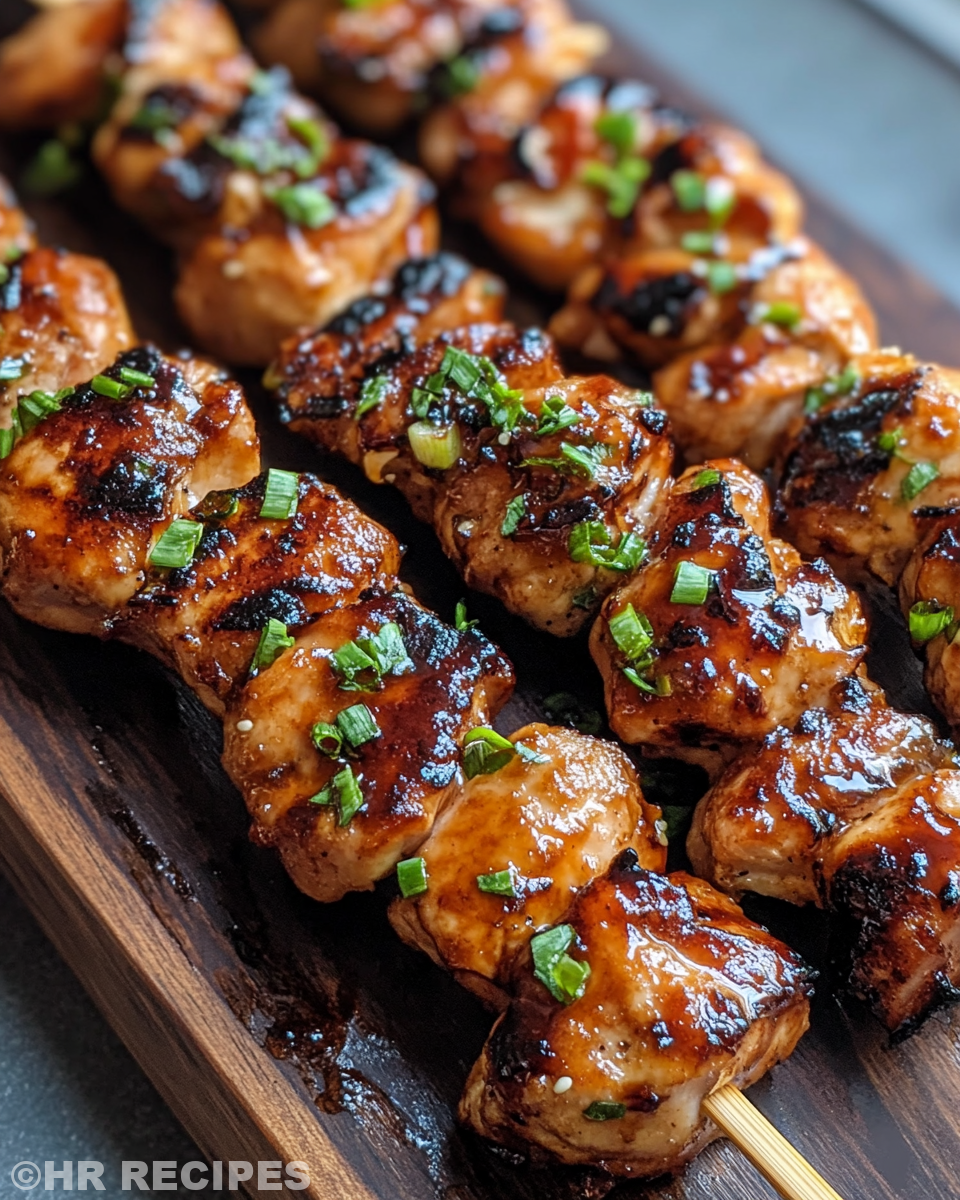 Ingredients laid out for sticky bourbon chicken skewers marinade