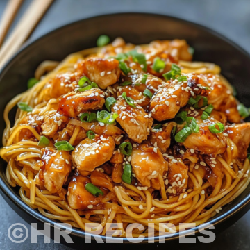 Sticky Garlic Chicken Noodles Recipe taken with iphone 15 pro max --iw 2 --ar 4:5 --v 6.1 --raw