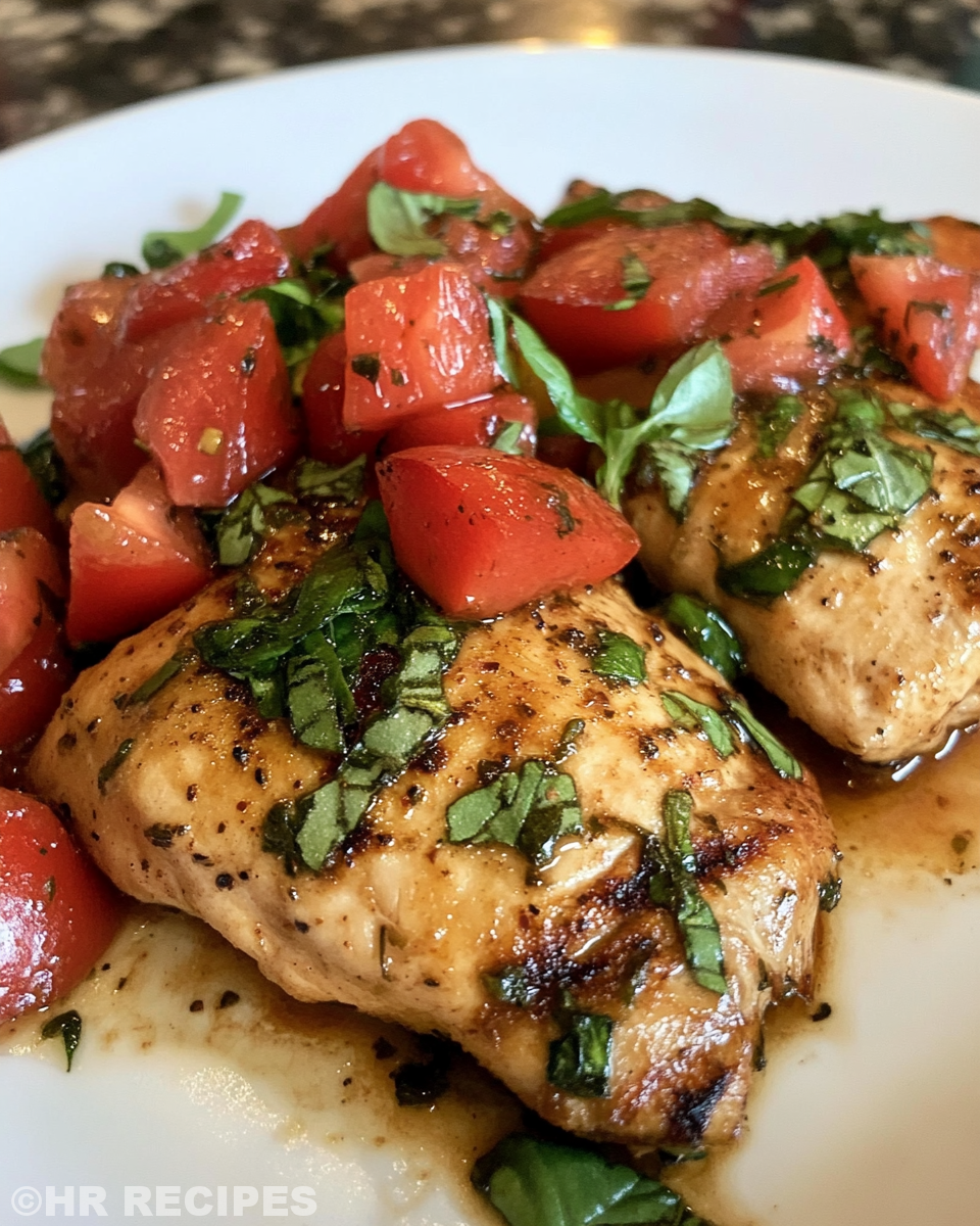 Juicy chicken with fresh strawberries and basil in pressure cooker