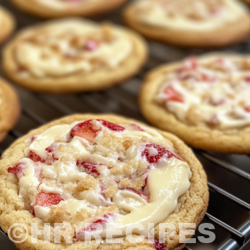 Strawberry Cheesecake Cookies taken with iphone 15 pro max --iw 2 --ar 4:5 --v 6.1 --raw