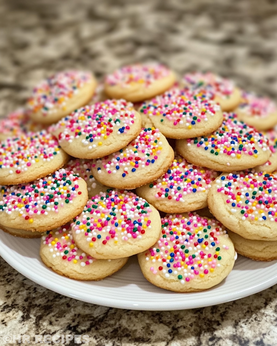Sugar cookie dough balls flattened on tray for pressure cooking