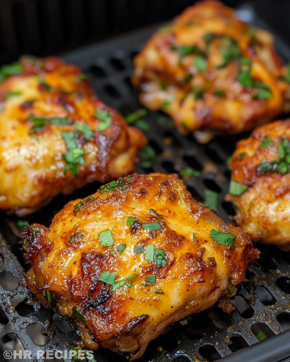 Ingredients for sweet chili chicken thighs laid out in bowls and on cutting board