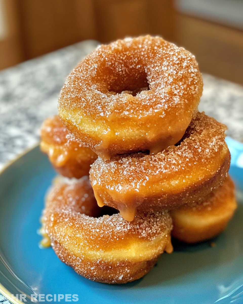 Churro donut bites dough dropping into hot oil