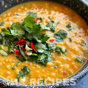 Thai Coconut Red Lentil Soup taken with iphone 15 pro max --iw 2 --ar 4:5 --v 6.1 --raw