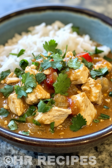 Thai Peanut Chicken An Amazing Ultimate Crockpot taken with iphone 15 pro max --iw 2 --ar 4:5 --v 6.1 --raw