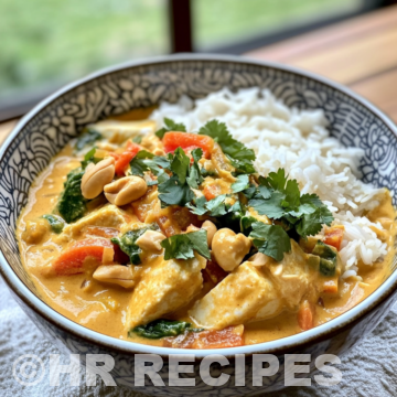 Thai Peanut Curry Recipe taken with iphone 15 pro max --iw 2 --ar 4:5 --v 6.1 --raw