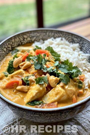 Thai Peanut Curry Recipe taken with iphone 15 pro max --iw 2 --ar 4:5 --v 6.1 --raw
