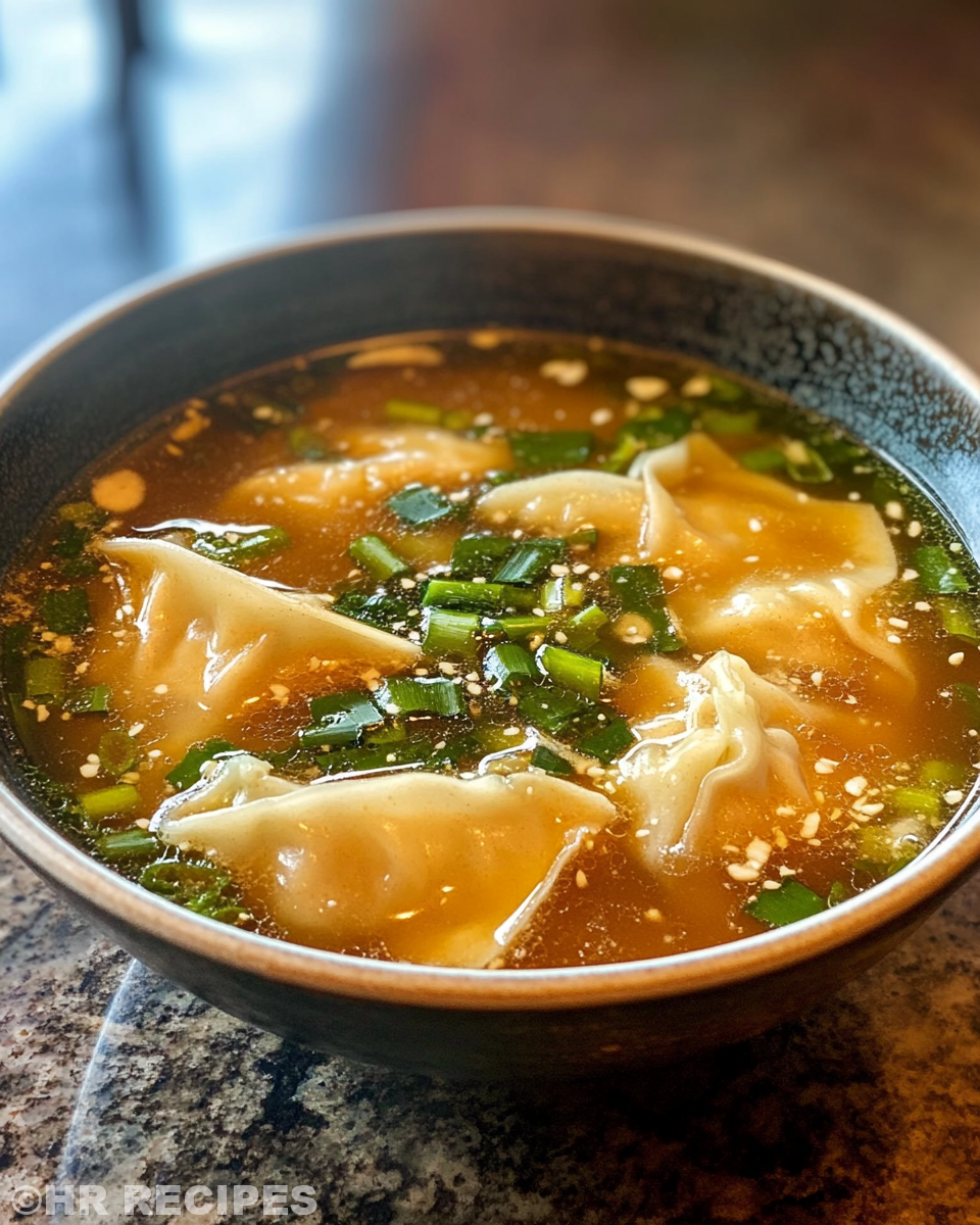 Ingredients for Thai potsticker soup laid out on counter