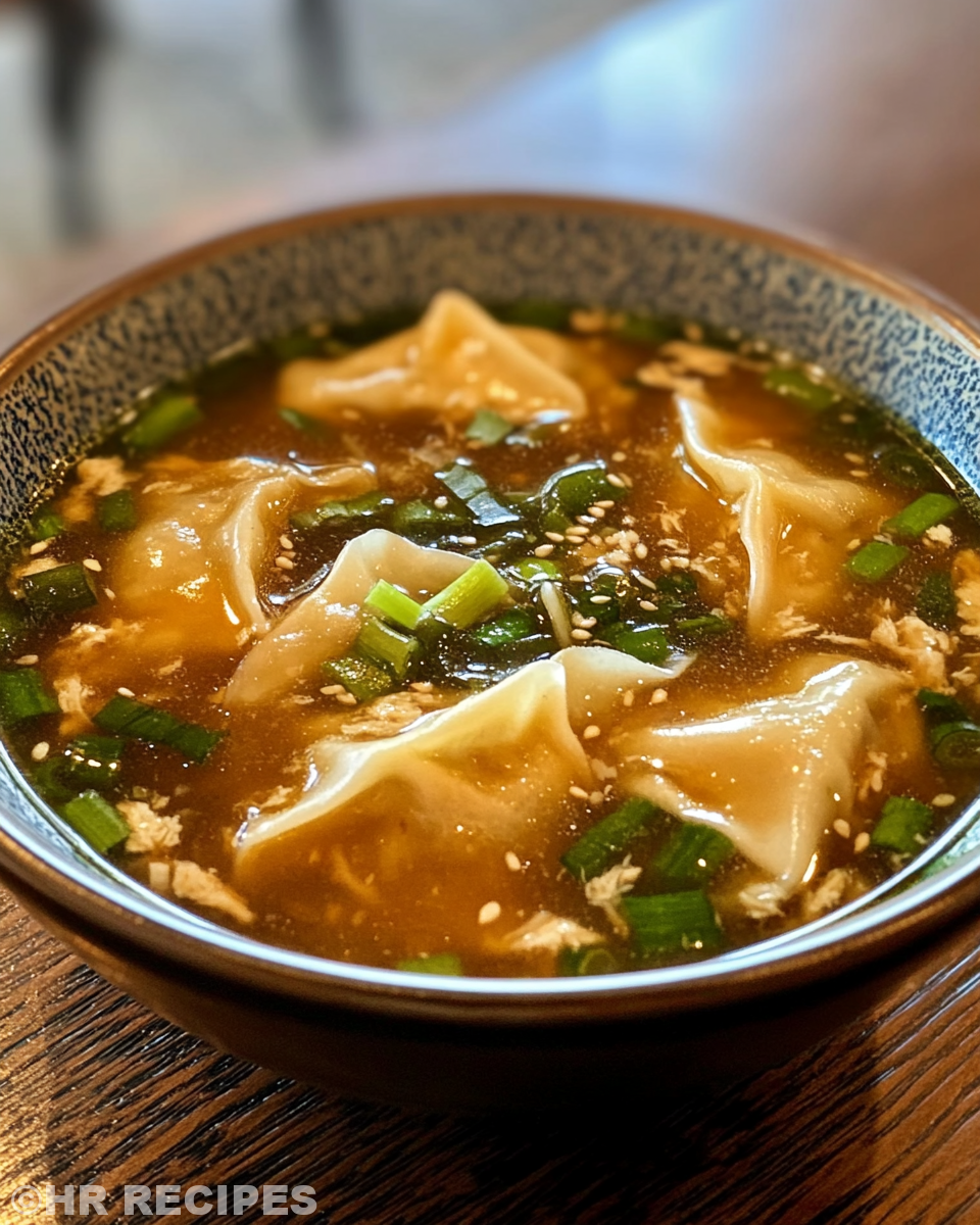 Sealed pressure cooker filled with fragrant Thai potsticker soup