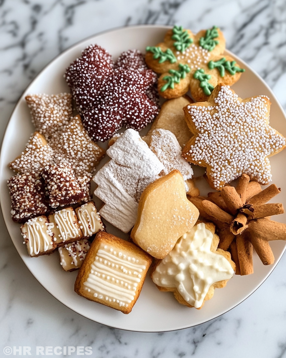 Served peppermint bark brownie cookies on a festive plate