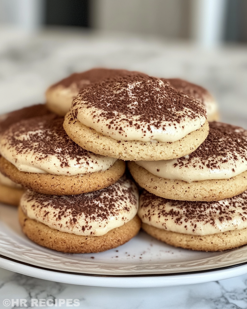 Ingredients and mixing process for tiramisu cookies