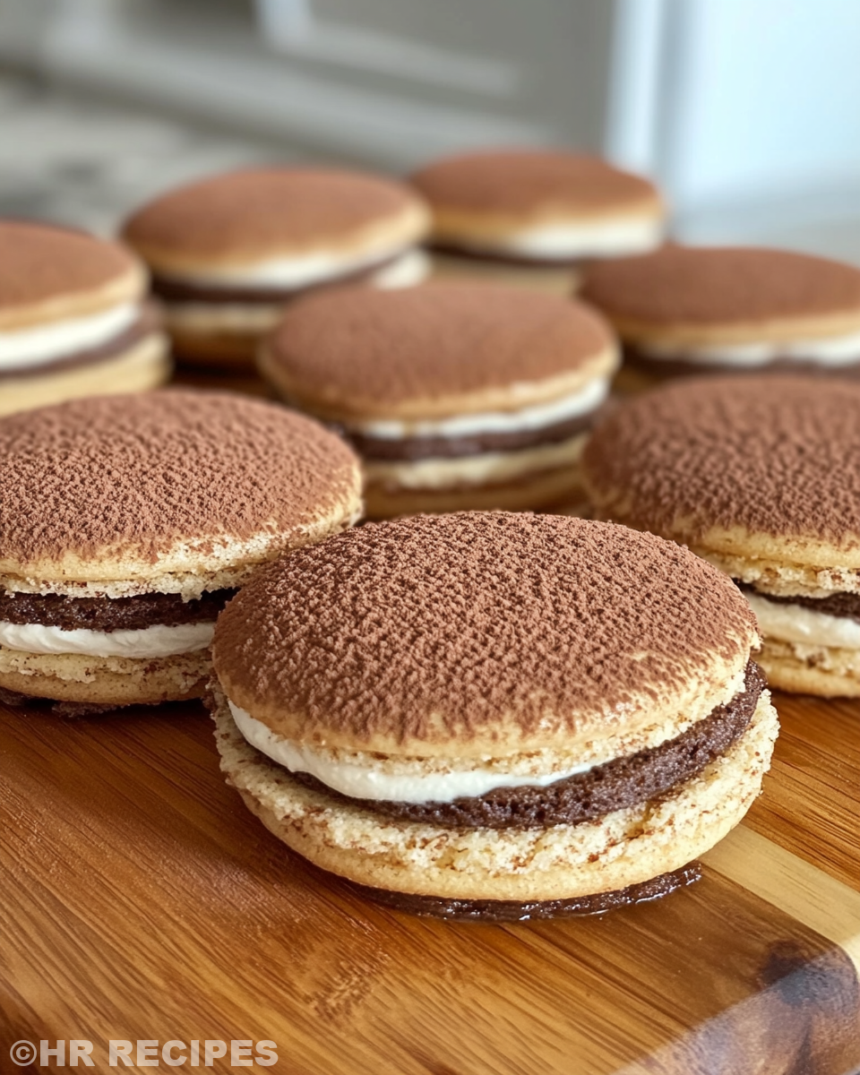 Freshly baked tiramisu cookies just out of the oven